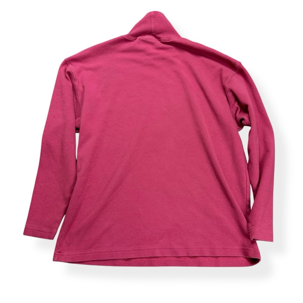 Vintage Eddie Bauer Men's Mock Turtleneck Pullover Shirt Size‎ L Pink Red Cotton - Picture 12 of 12
